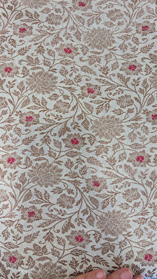 Handloom banarasi brocade offwhite