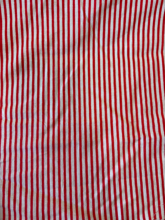 Screen printed jaipur cotton Red and white