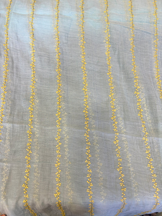 Pure Banarasi mulchanderi Blue