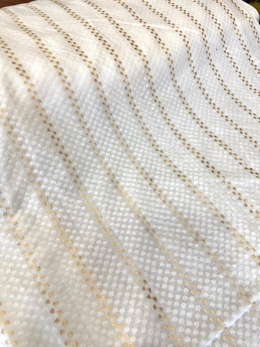 Dyeable cotton embroidery