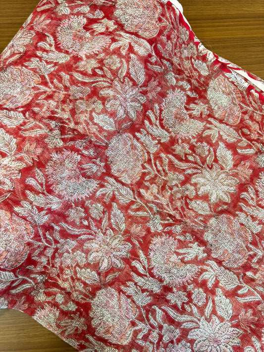 Handblock on Kota Fabric