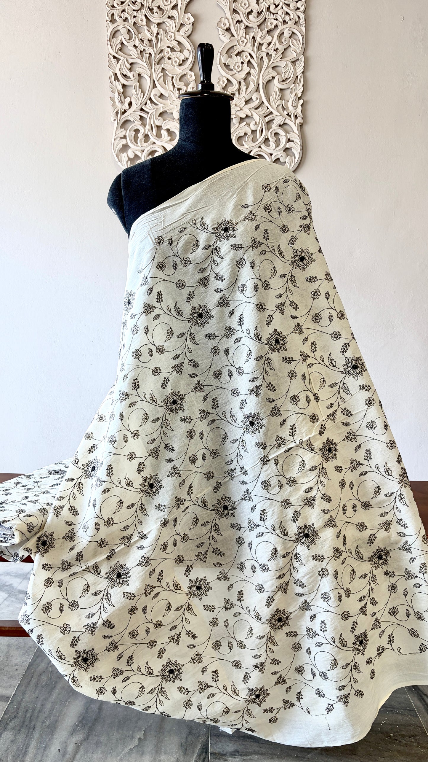 Kora Cotton with Floral embroidery