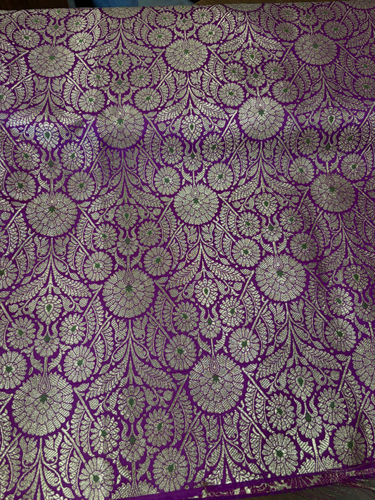 Semi banarasi brocade Magenta