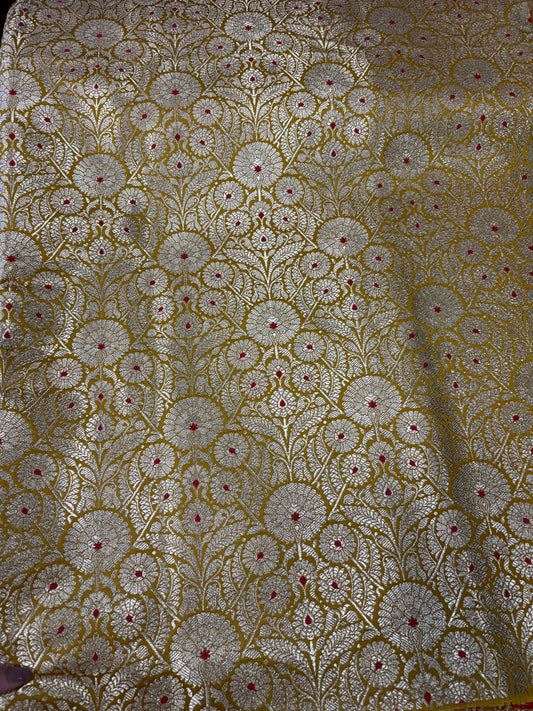 Semi banarasi brocade Yellow