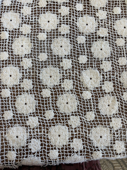 Crochet fabric (light cream)