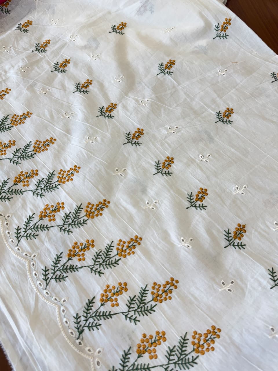 Kora cotton with daman embroidery