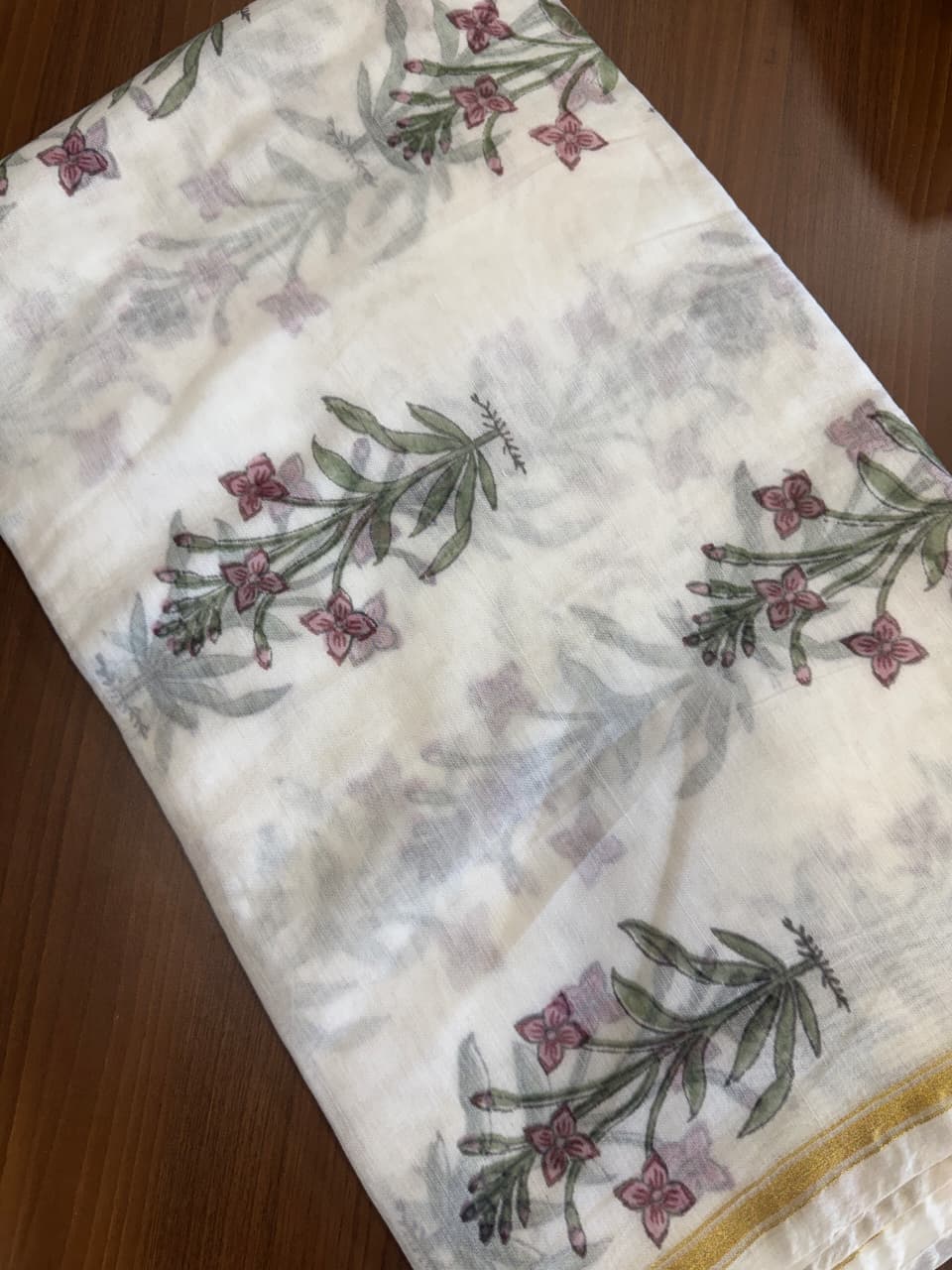 Handblock on chanderi cotton