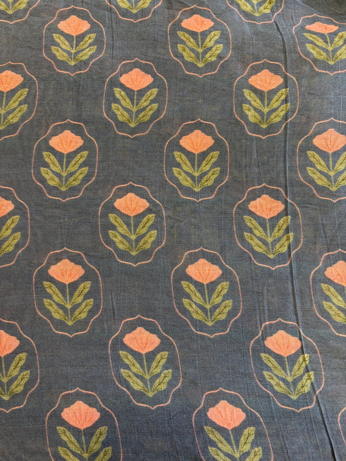Printed Mogra Chanderi