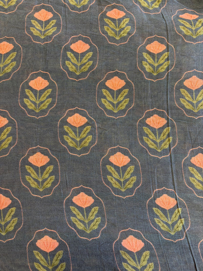 Printed Mogra Chanderi