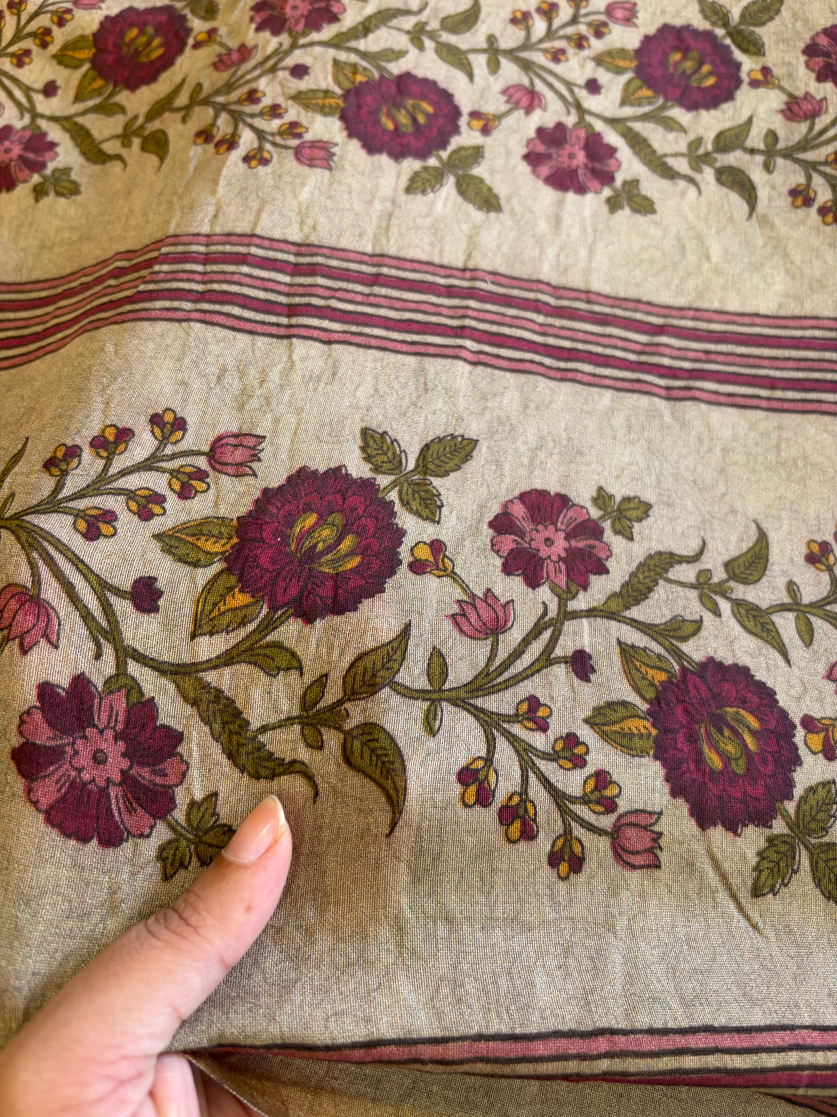 Printed Mogra chanderi