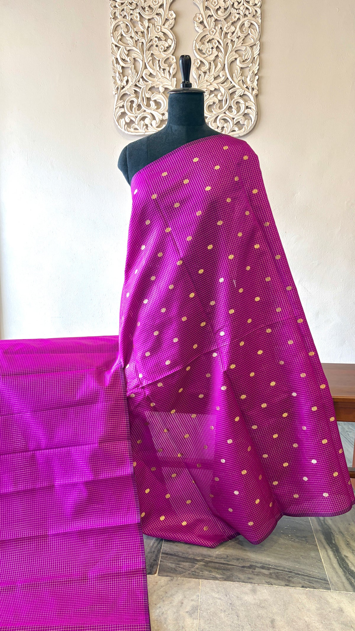 Semi banarasi fabric Magenta