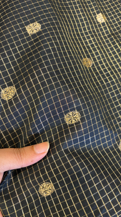Semi banarasi fabric Black