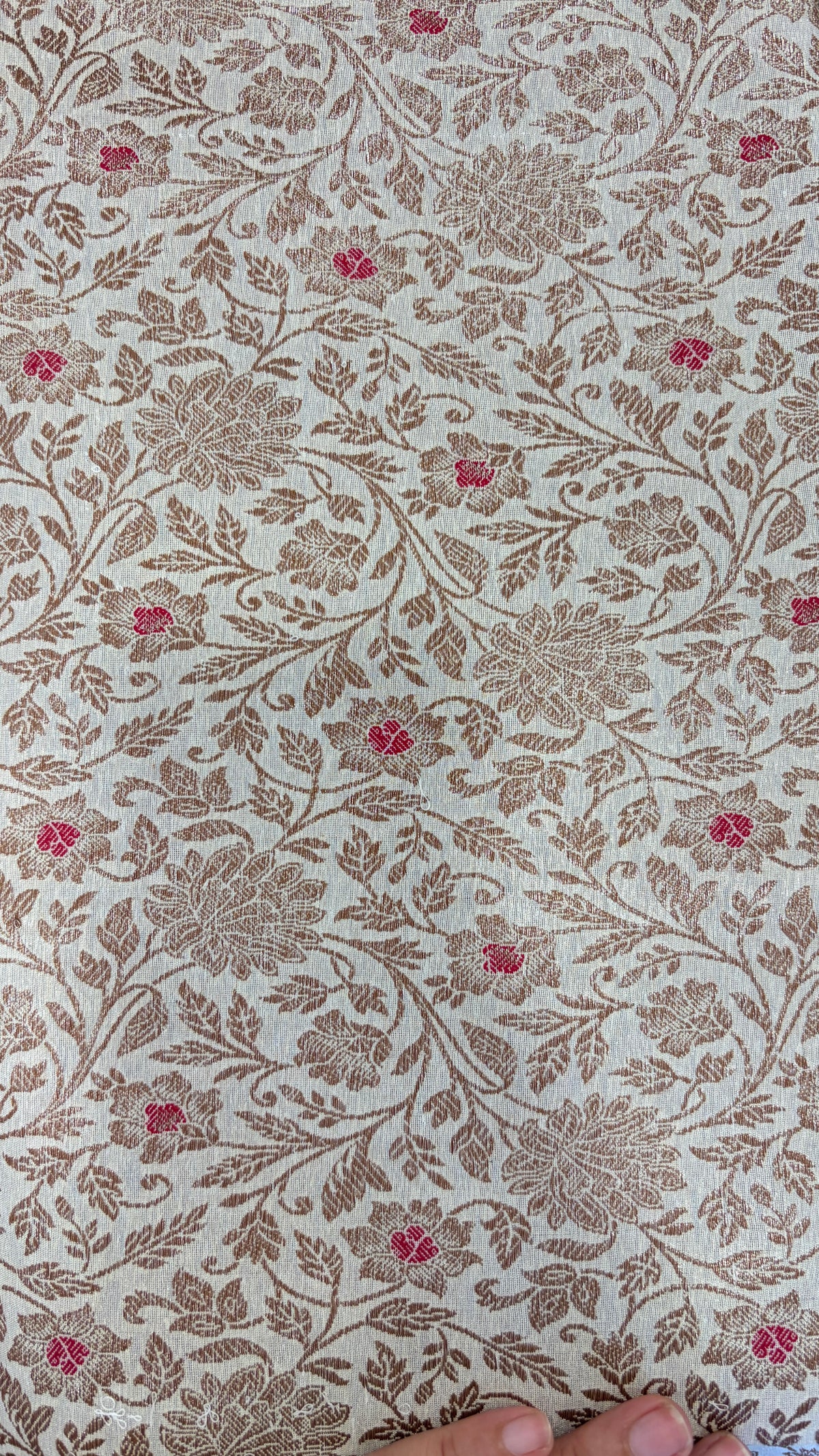 Handloom banarasi brocade offwhite
