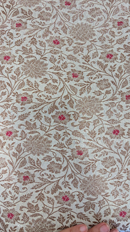 Handloom banarasi brocade offwhite