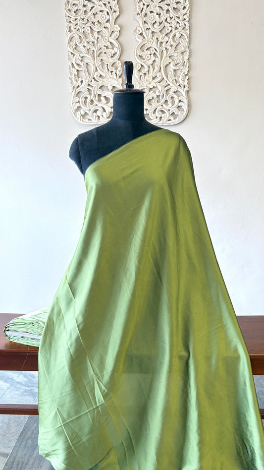 Plain satin green