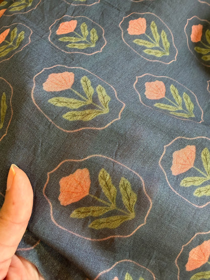Printed Mogra Chanderi