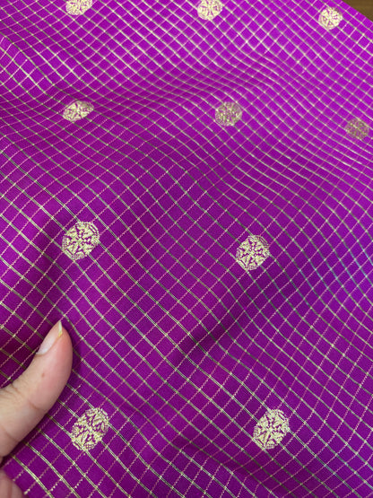 Semi banarasi fabric Magenta