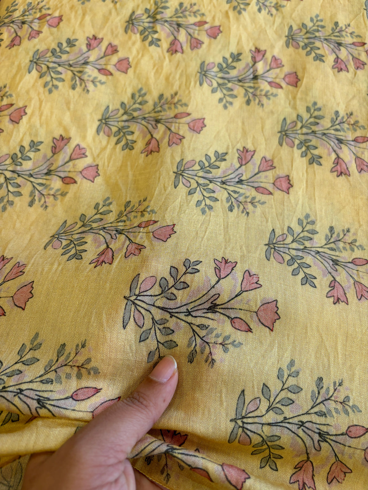 Printed Mogra chanderi
