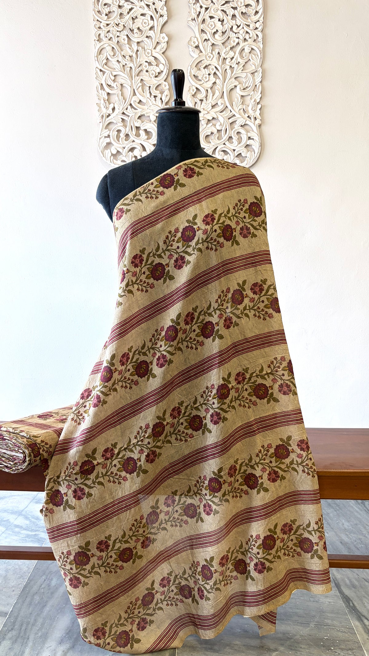 Printed Mogra chanderi