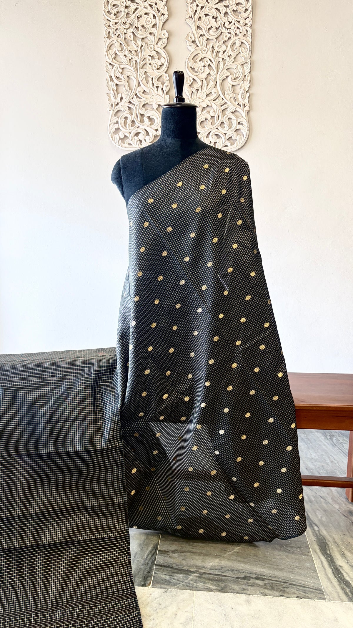 Semi banarasi fabric Black