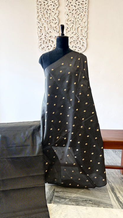 Semi banarasi fabric Black