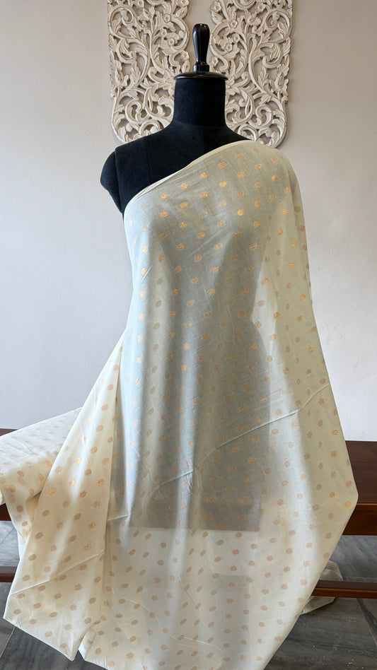 Cotton fabric with butta copper