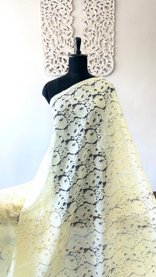 Raschel net fabric butter yellow