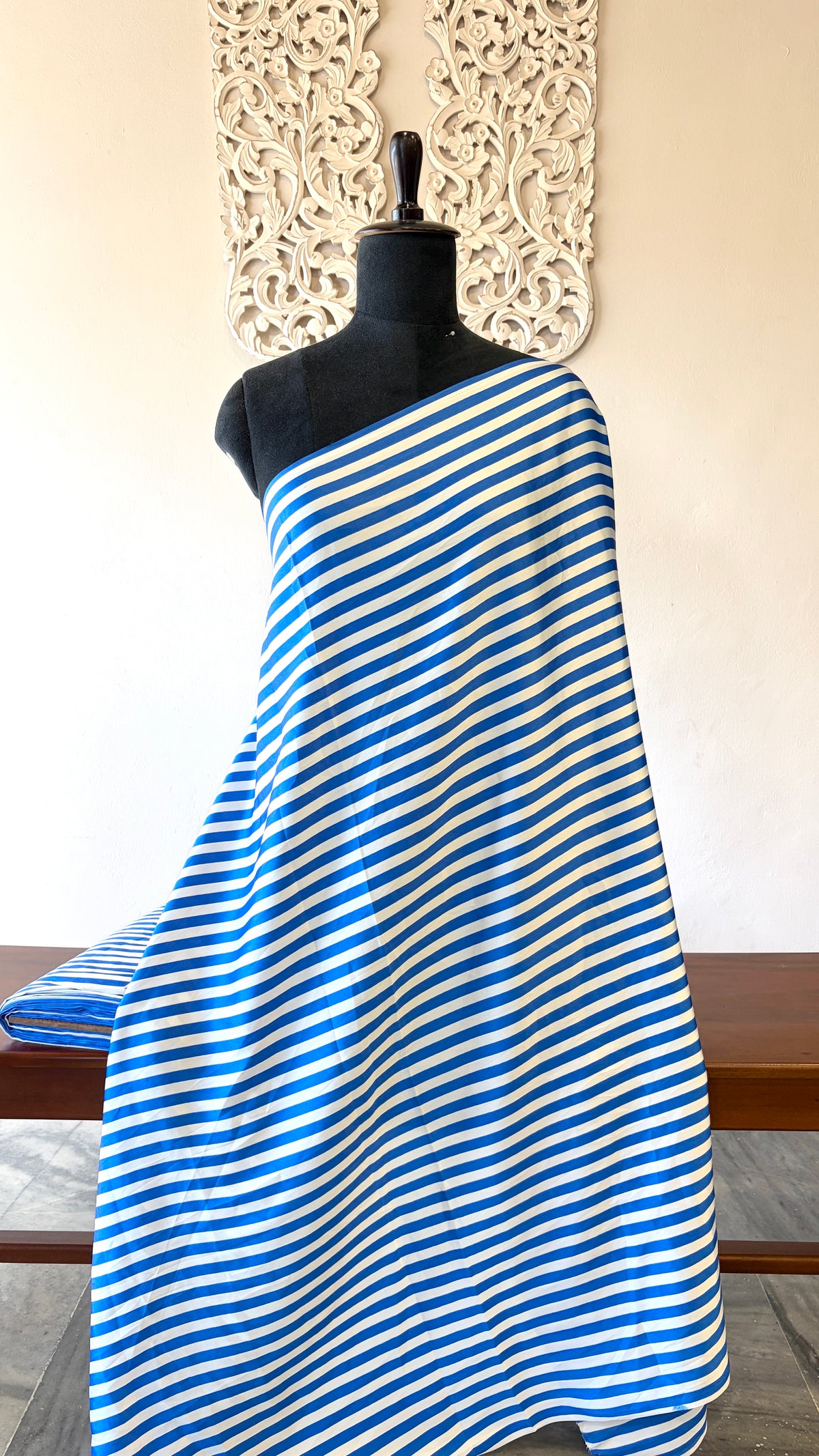 Printed satin stripe