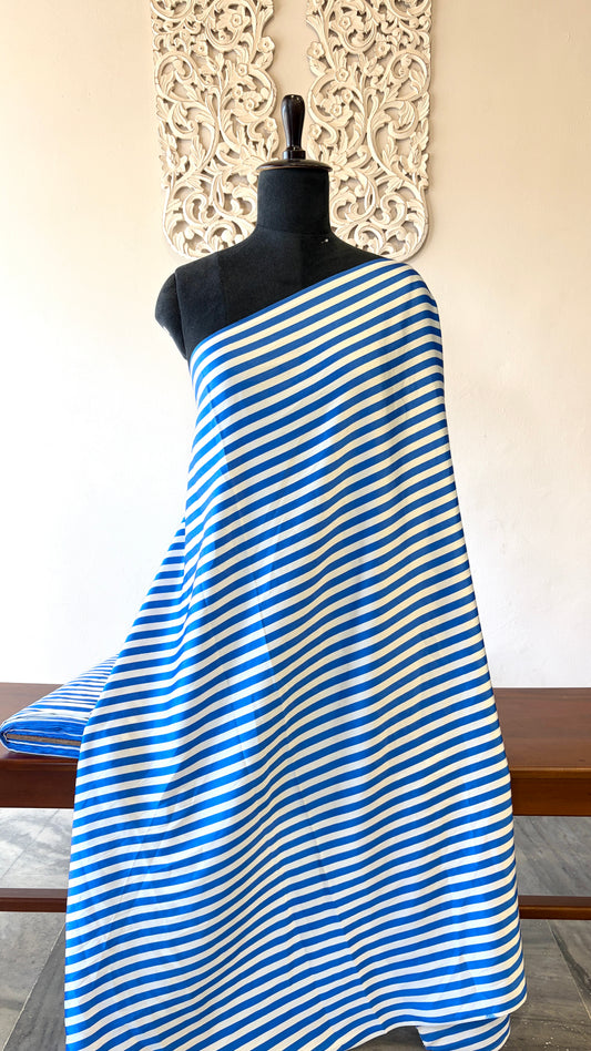 Printed satin stripe