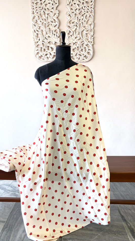 Printed Satin (Large polka)