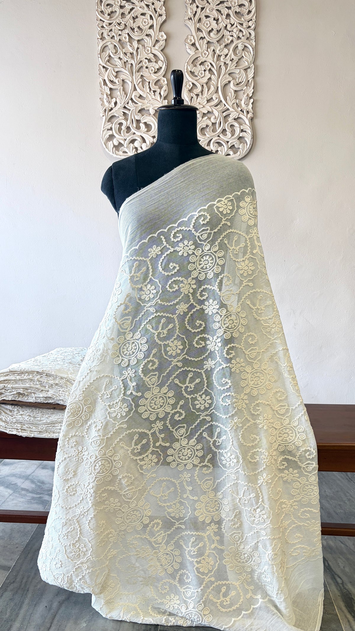 Dyeable cotton net