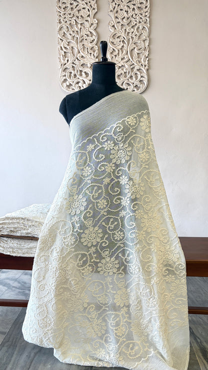 Dyeable cotton net