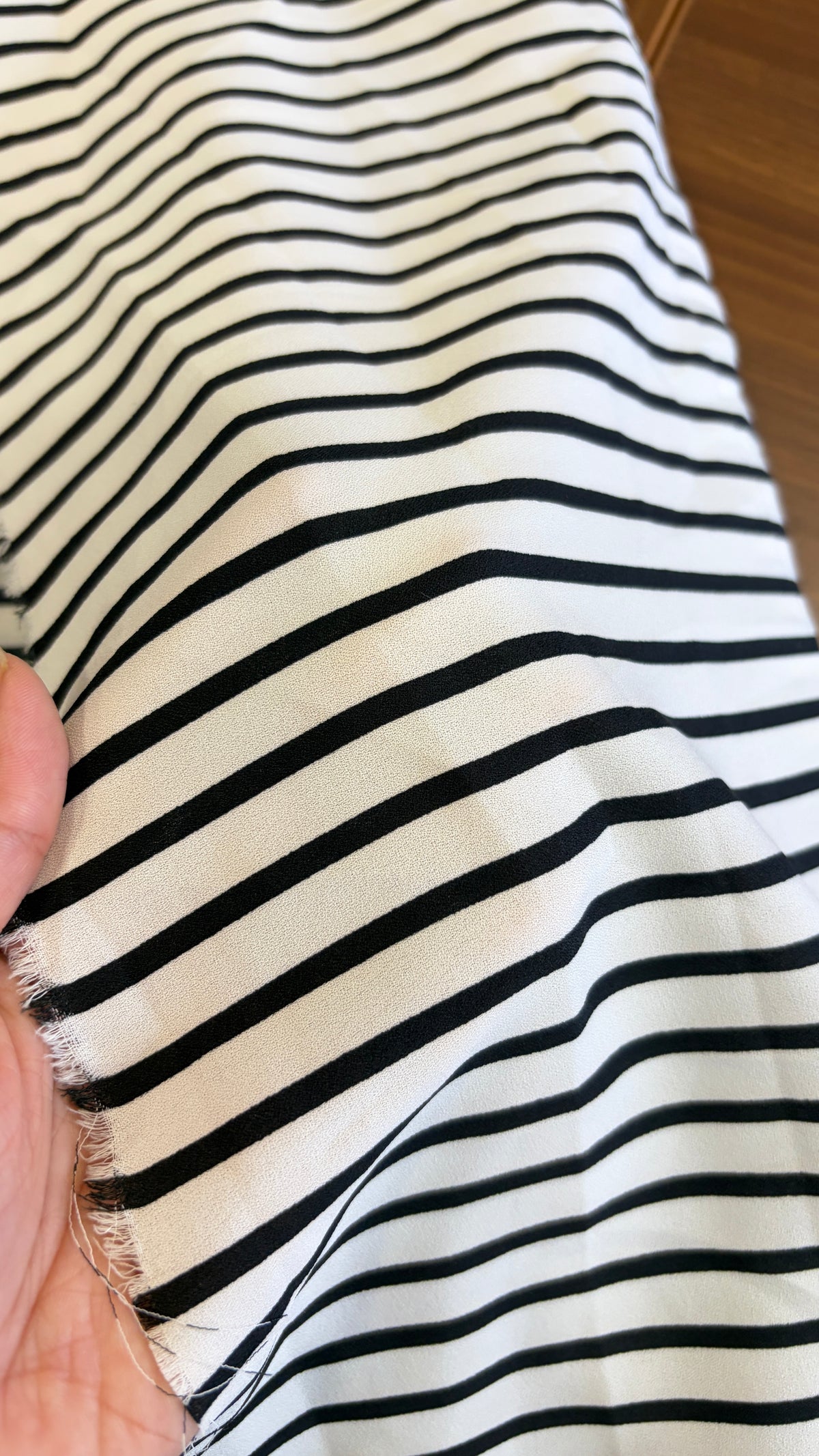 Printed georgette stripe