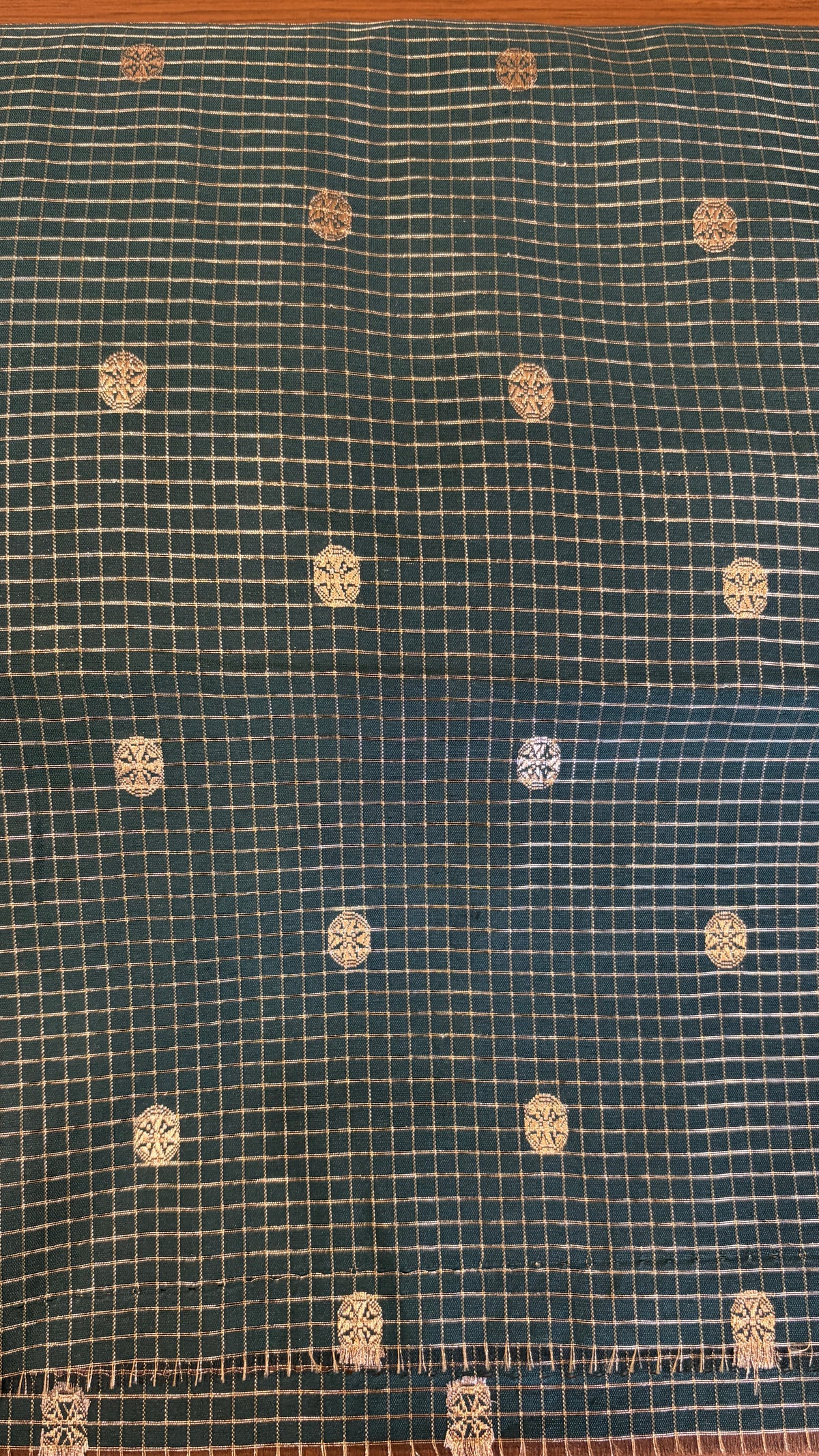 Semi banarasi fabric Green