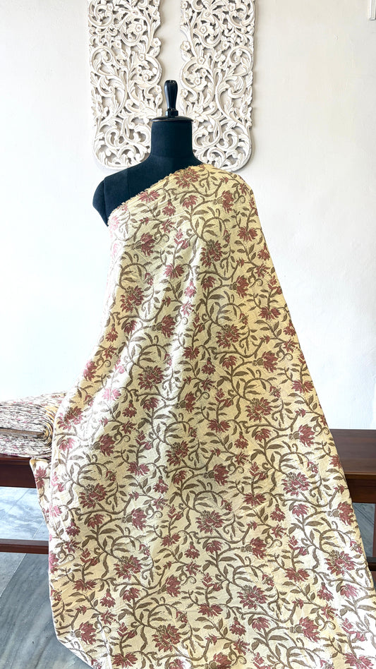 Printed slub cotton