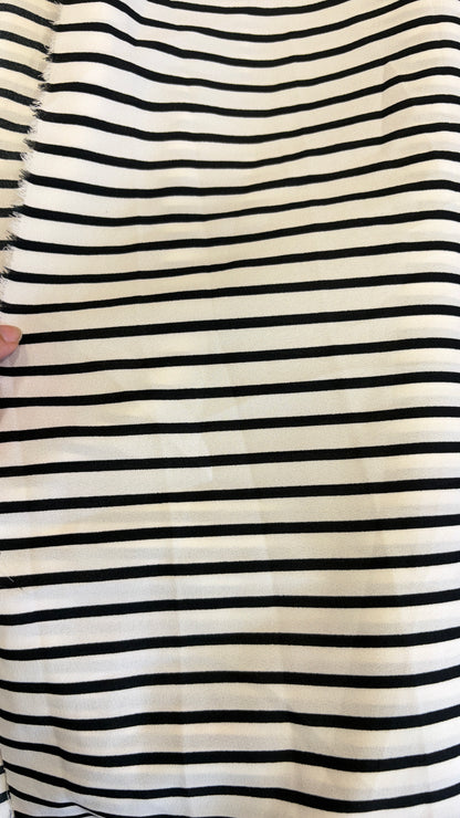 Printed georgette stripe
