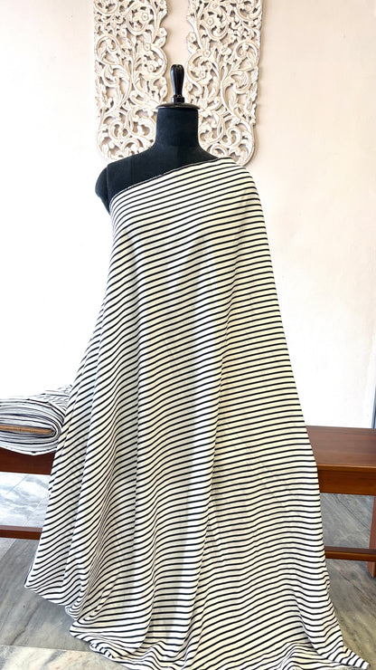 Printed georgette stripe