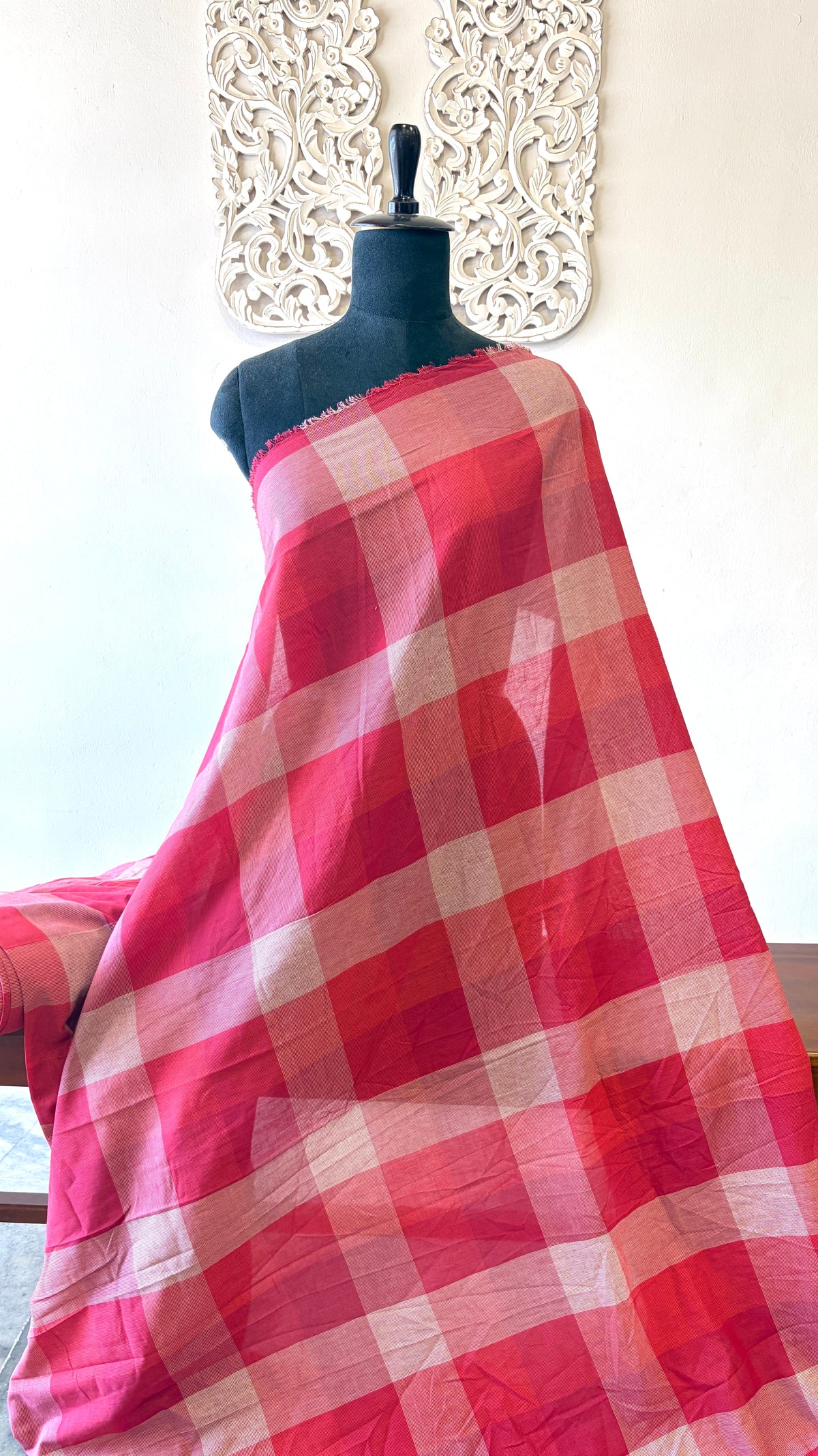 Yarn dyed cotton(soft)Red
