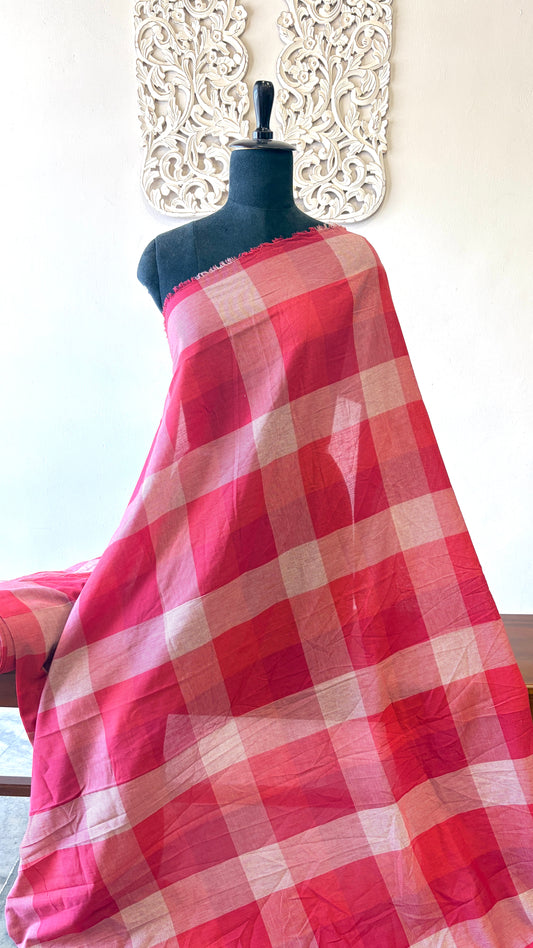 Yarn dyed cotton(soft)Red