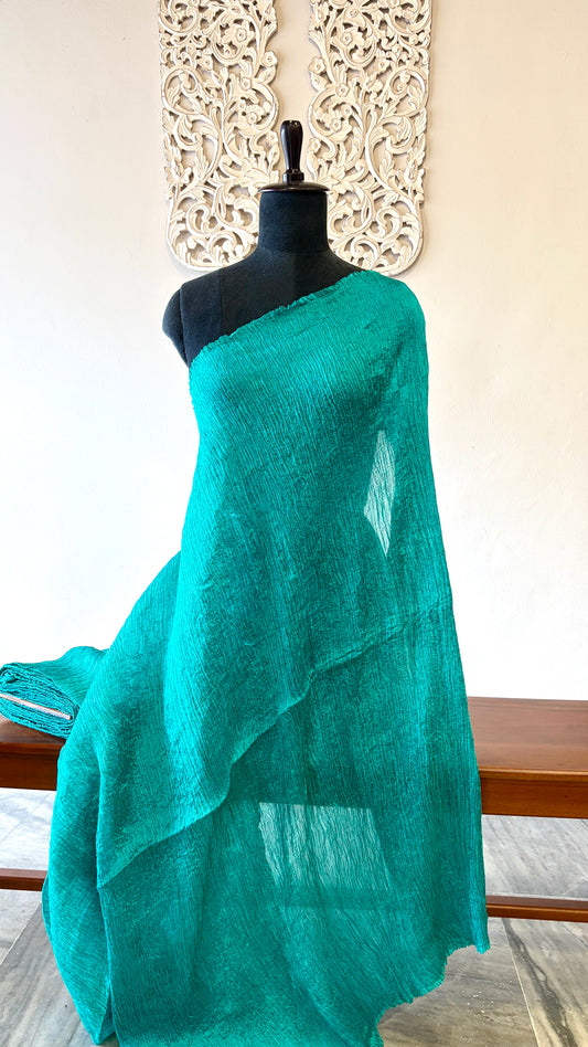 Crush Fabric Peacok blue