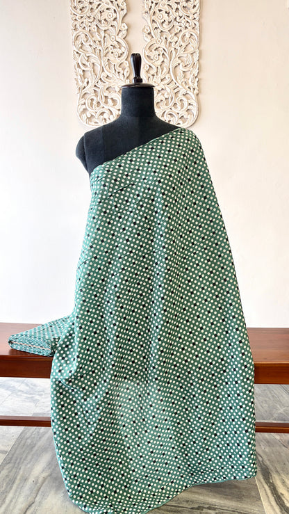 Printed natural crepe