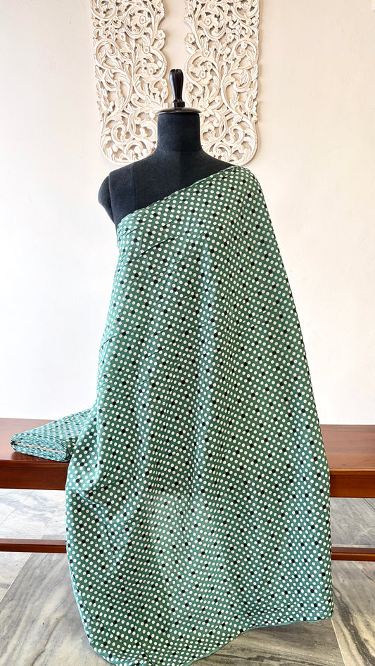 Printed natural crepe