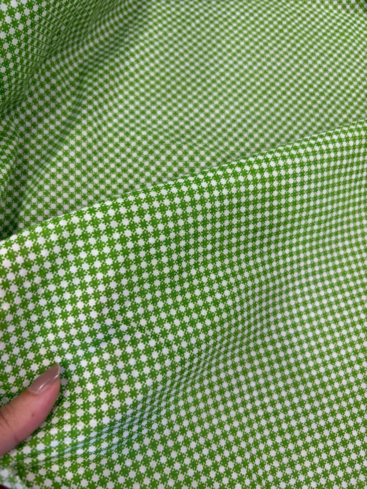 Printed poplin cotton green