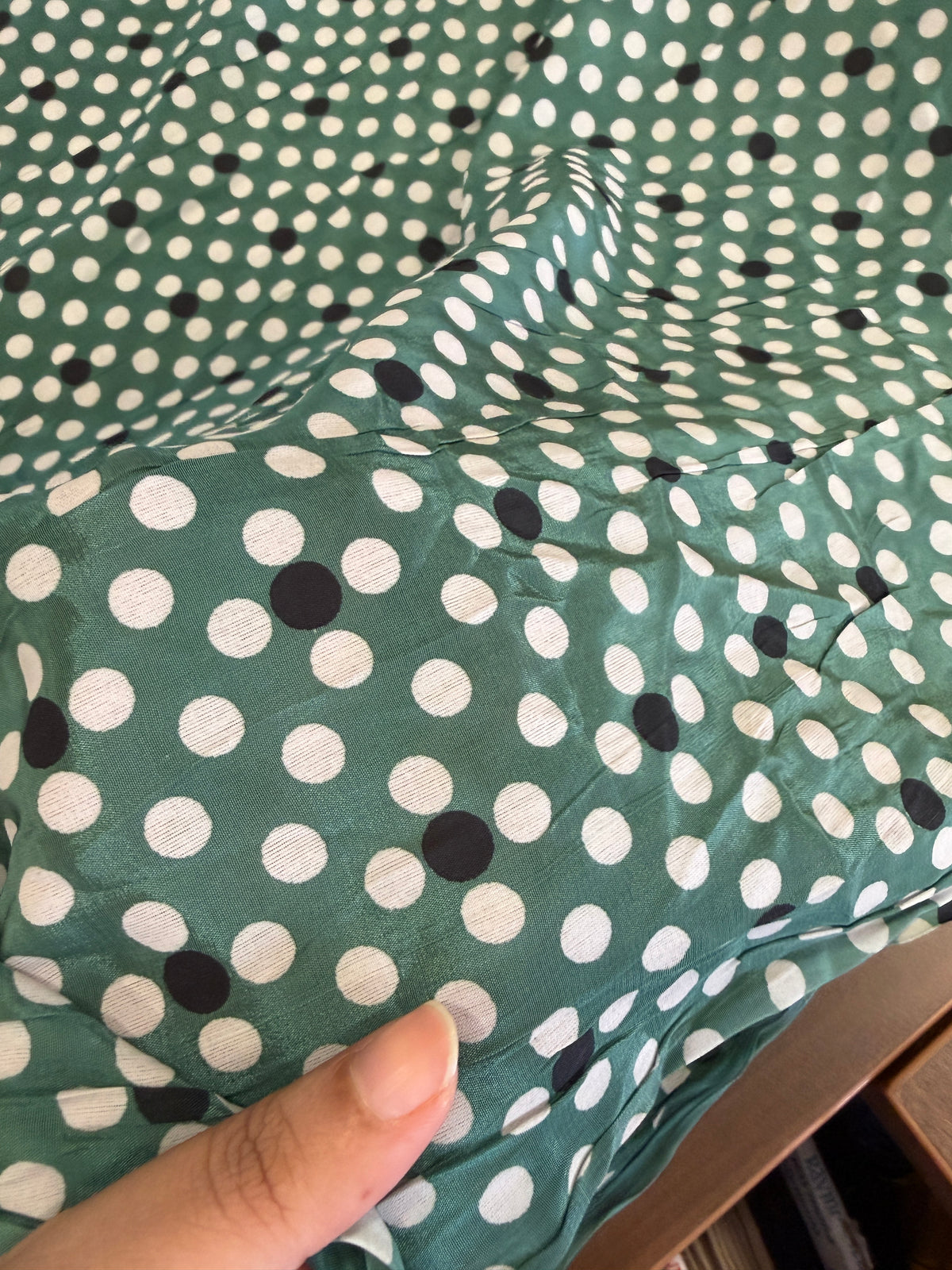 Printed natural crepe