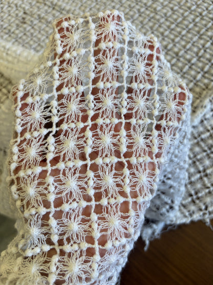 Crochet fabric white
