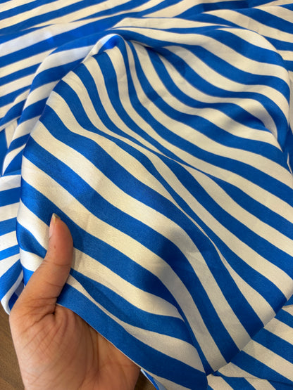 Printed satin stripe
