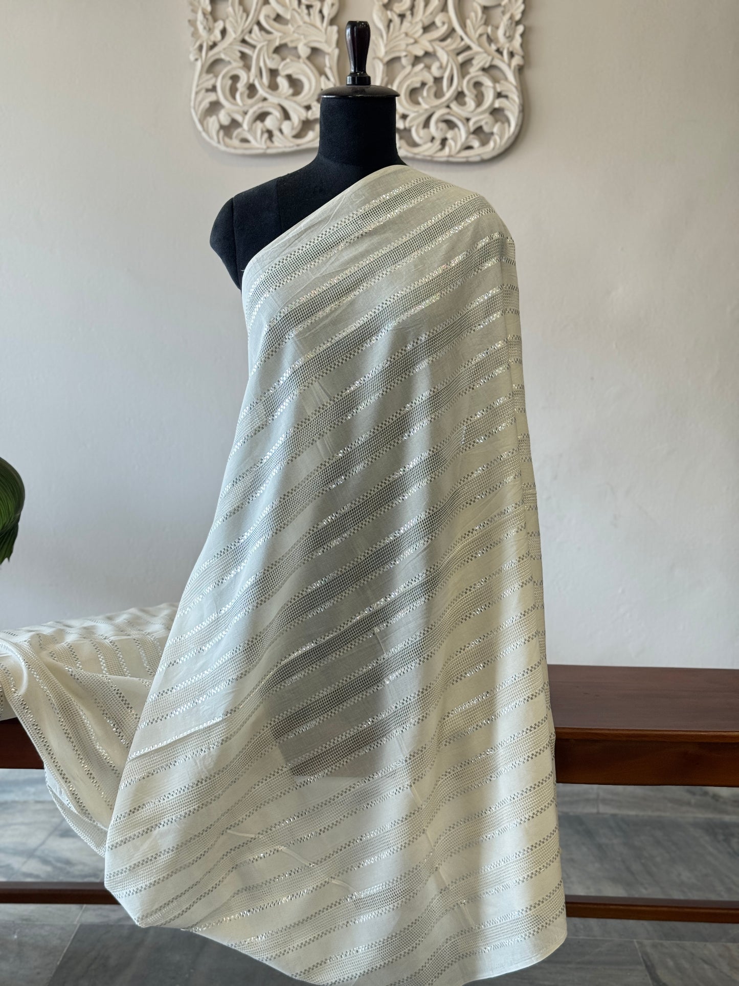 Cotton with Lurex weaving