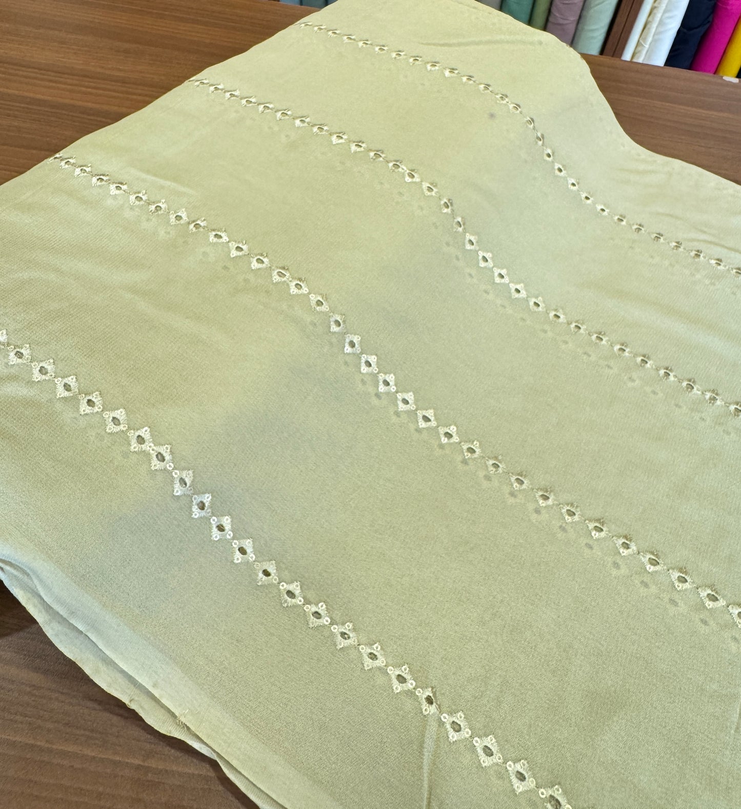 Pure Viscose georgette Embroidery