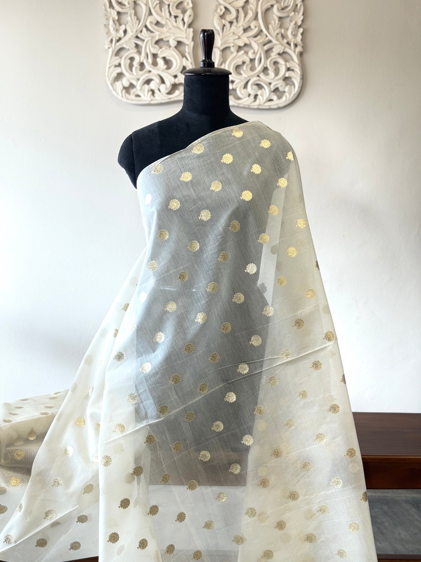 Dyeable chanderi with butta