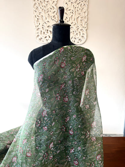Handblock on Kota Fabric
